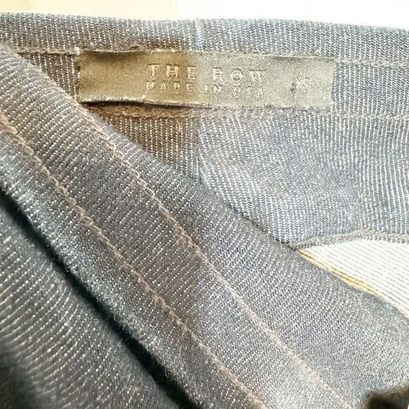 The Row Blue Denim Slim Trouser Pants Cotton Elastic Waist Women’s Size XS - Picture 8 of 15